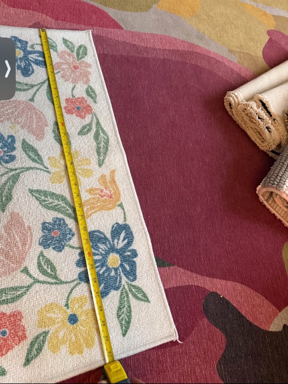 Ruggable Floral Accent Rug - Pad Not Included - Picture 3 of 5